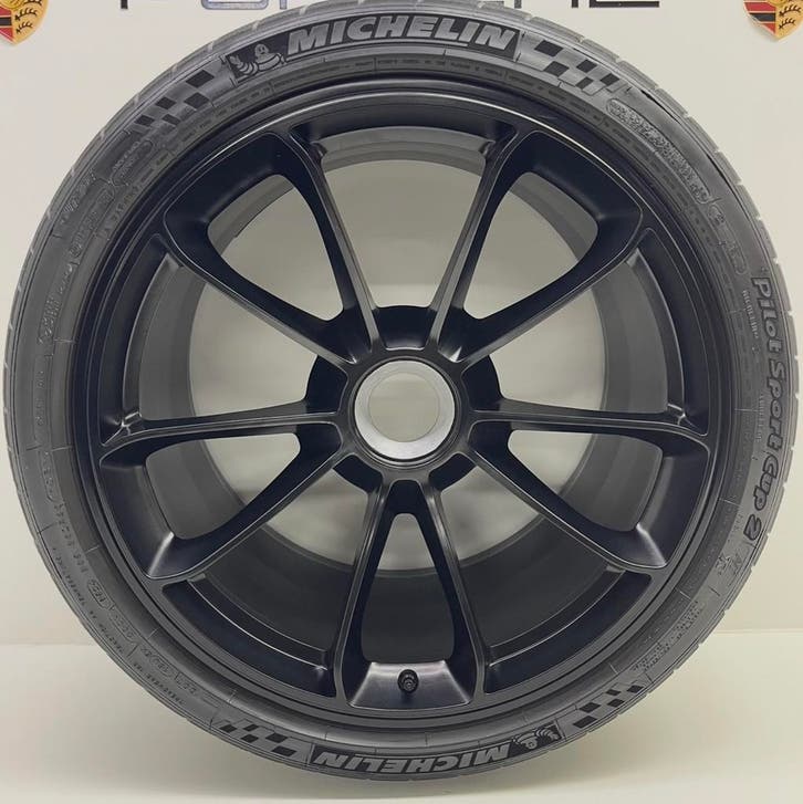 Porsche 991 GT3 20inch velgen met Michelin Pilot Sport Cup 2, Auto-onderdelen, Banden en Velgen, 21 inch, Zomerbanden, 325 mm