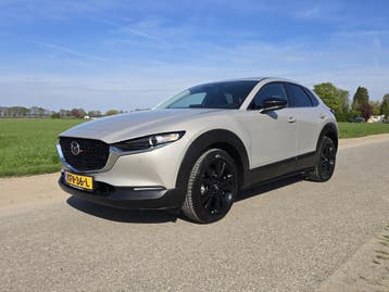 Zakelijke Lease |  Mazda CX-30 2.5 e-SkyActiv-G Homura, Stof, Gebruikt, Overige brandstoffen, Handgeschakeld