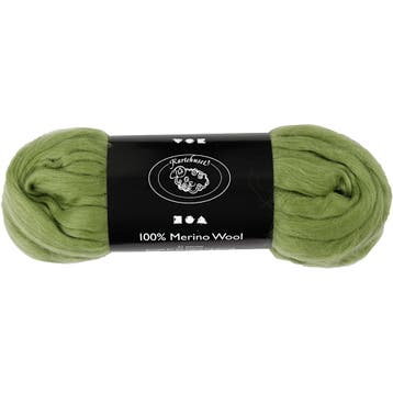 Merino Wol, dikte 21 my, cactus, 100 gr/ 1 doos, Nieuw