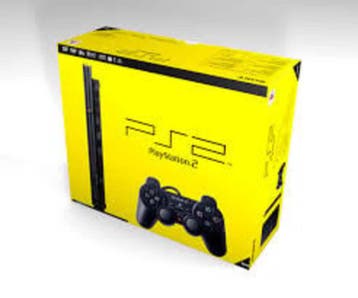 Playstation 2 Console Slim Zwart + Sony Controller in Doos, Ophalen of Verzenden, Zo goed als nieuw