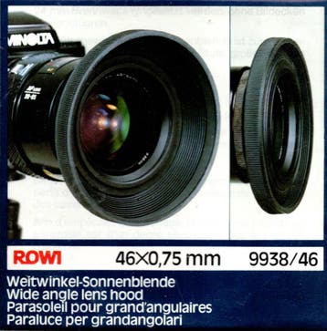 Rowi 9938/46 Groothoek Zonnekap 46×0,75mm (Nieuw), Verzenden, Nieuw