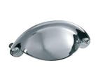 Komgreep Schelp chroom 64 mm, Verzenden, Nieuw