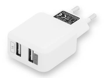 2-port USB lader - 2100 mA - 2,1 Ampere - Wit H21C, Ophalen of Verzenden, Nieuw