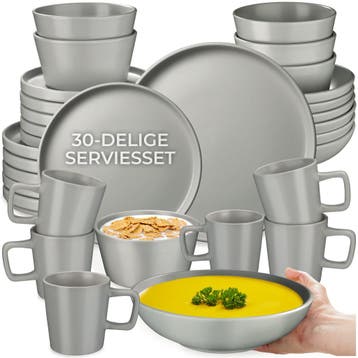 Serviesset Una, van aardewerk, voor 6 personen, Verzenden, Nieuw