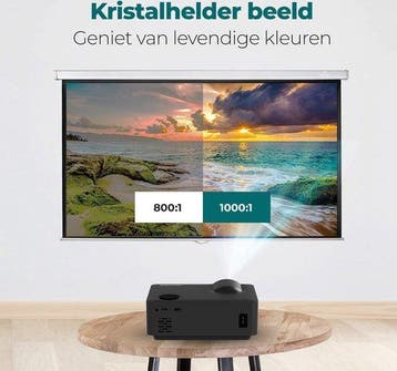 2dekans | Spoused Beamer - Full-HD - 11.000 Lumen - Streamen, Audio, Tv en Foto, Ophalen of Verzenden, Zo goed als nieuw, Spoused
