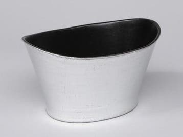 Bloempot Ovaal Zilver 22x15x12 cm, Ophalen of Verzenden, Nieuw