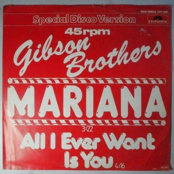 Gibson Brothers - Mariana - 12, Cd's en Dvd's, Vinyl Singles, Verzenden, Nieuw in verpakking