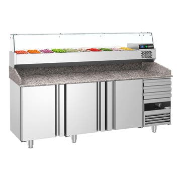 GGM Gastro | Pizza koelwerkbank PREMIUM - 2150x800mm - 3 |, Verzenden, Nieuw in verpakking, RVS Meubilair
