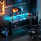Gaming bureau - Gaming desk - Gaming tafel - 120x60 cm - Zwa, Verzenden, Zo goed als nieuw