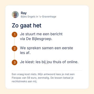 Engels bijles in 's-Gravenhage voor havo en vwo, Privéles, Bijles