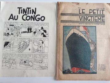 Tintin Tintin au Congo - P XX 5 juin 1930 - avec première, Boeken, Nieuw
