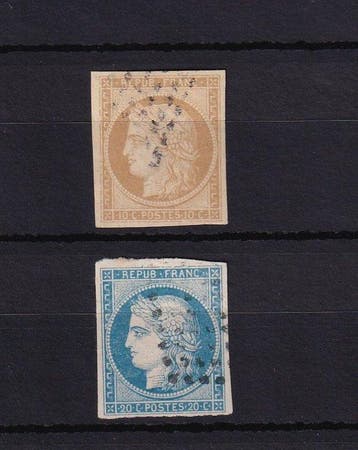 Franse kolonie 1871 - gesigneerd door Roumet, algemene, Gestempeld