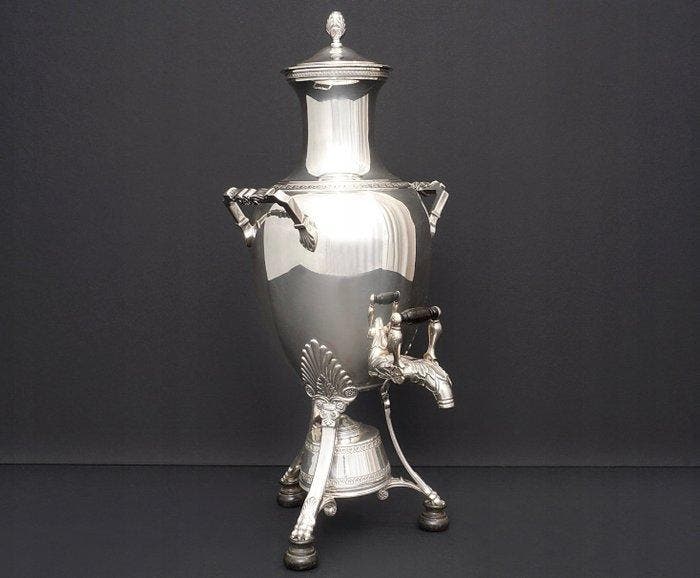 Delheid Frères, Brussels - Samovar - Luxuary Belgische, Antiek en Kunst, Antiek | Goud en Zilver