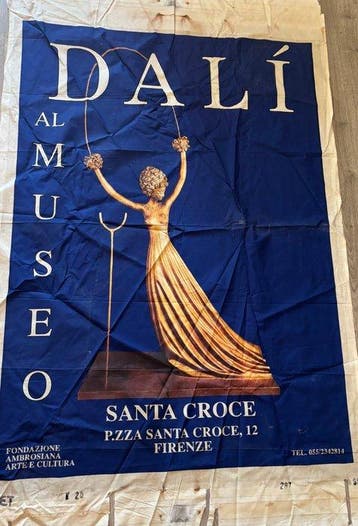 Salvador Dali - Grande banner museale originale della mostra