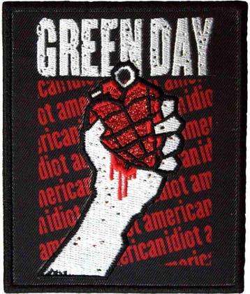Green Day American Idiot Text Repeat Patch off. merchandise, Ophalen of Verzenden, Nieuw, Kleding