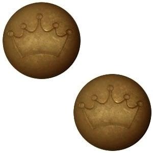 1 x Cabochon Polaris kroon mat 20 mm – Smoky Quartz bruin, Ophalen of Verzenden, Nieuw, Overige typen