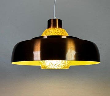 Plafondlamp - Metaal, Glas, Antiek en Kunst