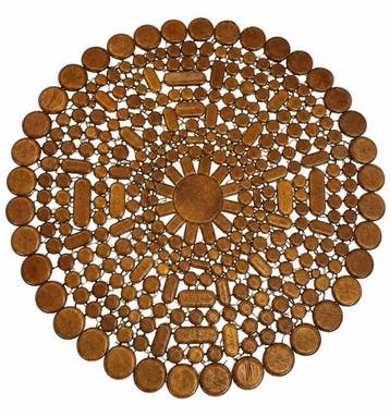 Wanddecoratie - SUN cuir Bronze 240cm - Tapijt CONCERIA