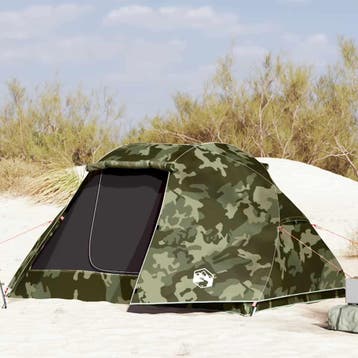 vidaXL Vistent 5-persoons waterdicht camouflage, Verzenden, Nieuw, Tot en met 2