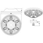 LED Plafondlamp - Plafondverlichting - Trion Lolly - E27, Huis en Inrichting, Lampen | Plafondlampen, Ophalen of Verzenden, Nieuw