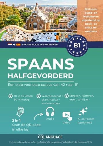 9791388253706 Spaans B1 halfgevorderd. Een stap-voor-stap..., Verzenden, Nieuw, Colanguage Academy