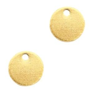 2 x Bedels DQ metaal rond 8mm Goud (Nikkelvrij), Ophalen of Verzenden, Nieuw, Kraal