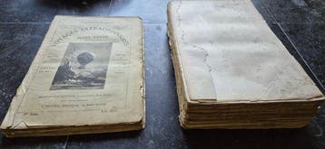 Jules Verne met illustraties van Riou; Jacques Arago met