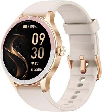 Android iOS Smartwatch - 40mm - 34% Korting | Tweedekansje, Wit, Ophalen of Verzenden, Zo goed als nieuw, Waterdicht