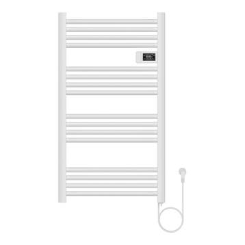 pro.tec Handdoekradiator Follo elektrisch 96x54x4,3 cm wit, Verzenden, Nieuw