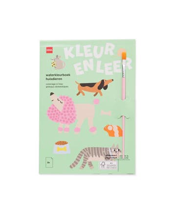HEMA Kleurboek met kwast huisdieren, Verzenden, Nieuw