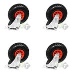 4x Zwenkwiel Met Luchtband Rode Velg - zware Kwaliteit - 26, Ophalen of Verzenden, Nieuw