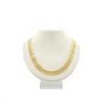 Gouden gematteerde Cleopatra collier (Ketting), Sieraden, Tassen en Uiterlijk, Kettingen, Ophalen of Verzenden, Gebruikt, Overige kleuren