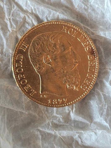 België. Leopold II. 20 Francs 1877