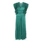 Ulla Johnson • satijnen midi jurk Letty • 36 (6), Verzenden, Nieuw, Maat 36 (S), Groen