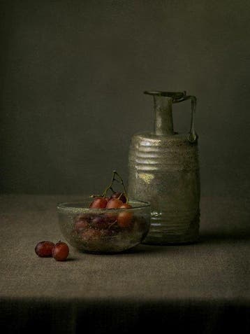Tessa Posthuma de Boer - Stillife with grapes, Antiek en Kunst