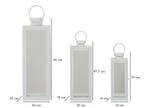 LANTAARN WIT SET 3 STUKS CM 22X22X66-18X18X49,5-14X14X39, Ophalen of Verzenden, Nieuw
