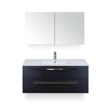 Seville Badmeubelset 120 cm - 2 laden Black Oak - Wastafel, Ophalen of Verzenden, Nieuw