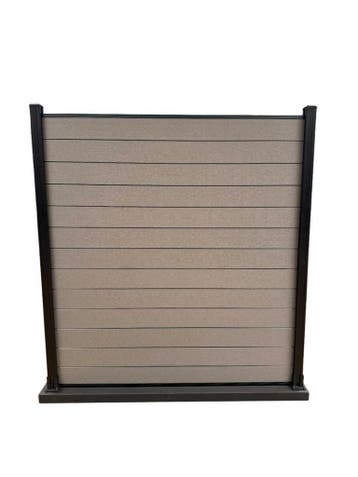 Modulair Schutting Composiet Licht Grijs 180x180 Cm (zonder, Tuin en Terras, Schuttingen, Nieuw