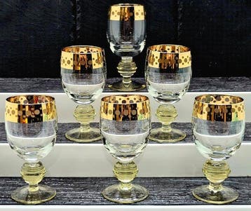 |- (6) x Exquisites Bohemia Kristallglas Set (Tschechien)