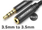 3.5mm AUX Verlengkabel Jack Audio Hifi Flexibel, Verzenden, Nieuw