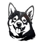 Wanddecoratie metaal hond De Shiba inu 37 cm, Tuin en Terras, Verzenden, Nieuw