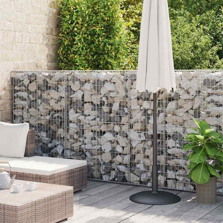 vidaXL Gabion mand 300x30x100 cm gegalvaniseerd staal, Tuin en Terras, Schuttingen, Nieuw, IJzer, 1 tot 2 meter, Verzenden