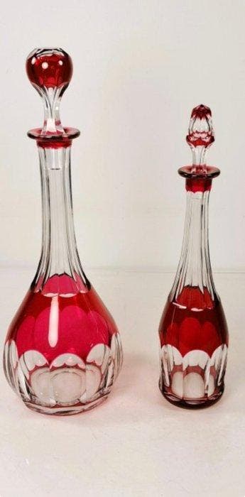 Val Saint Lambert - Karaf (2) - Kristal, Antiek en Kunst, Antiek | Glas en Kristal