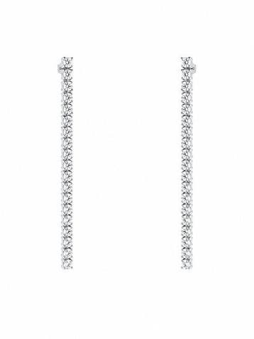 Cocktail oorbellen - 18 karaat Witgoud - 2.19ct. tw. Diamant