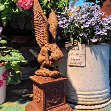 Sculptuuur voor buiten, Angel of Redemption — Cast Iron, Antiek en Kunst