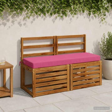 vidaXL Bankkussen SOEST 100% Polyester Roze 120 x 40 x 8 cm, Verzenden, Nieuw, Roze