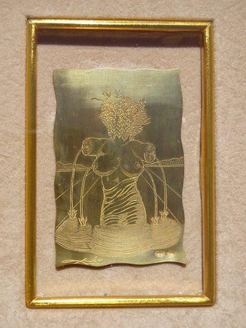 Salvador Dali (1904-1989) - Reliëf, Venus - silver gravure