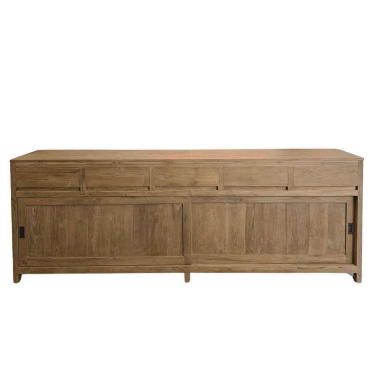 Strak modern dressoir met schuifdeuren -  250 cmDressoirs, Huis en Inrichting, Kasten | Dressoirs, Ophalen of Verzenden