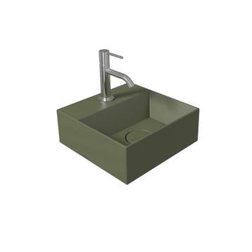 Fontein Salenzi Spy 30x30 cm Mat Groen (inclusief, Doe-het-zelf en Verbouw, Sanitair, Ophalen of Verzenden, Nieuw