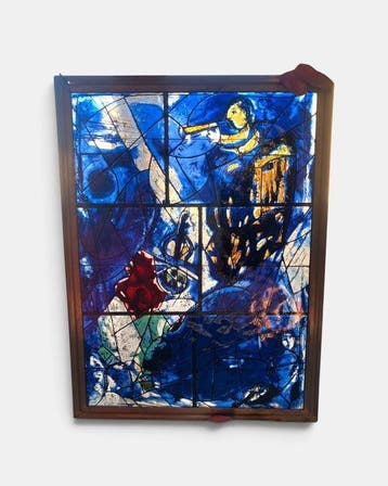 Art Deco Glas-in-loodraam - 1960-1970 - Vrijheid, Antiek en Kunst
